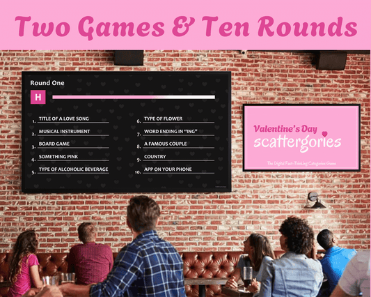 Valentine's Day Scattergories Digital Party Game