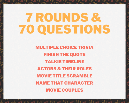 MOVIE TRIVIA PRINTABLE GAME (VOL 1)