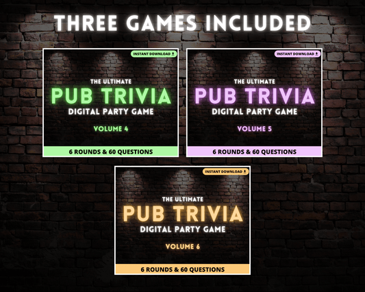 Pub Trivia Digital Game Bundle (Volumes 4-6)