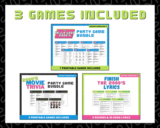 2000's Trivia Printable Game Bundle