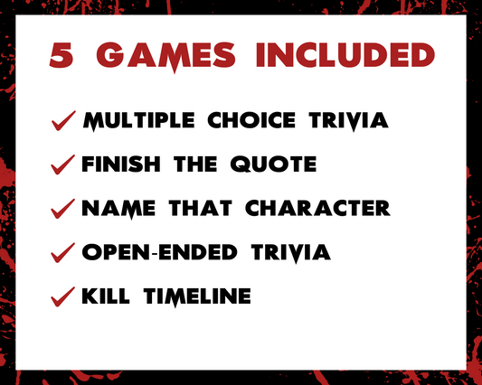 Scream Trivia Printable Game Bundle