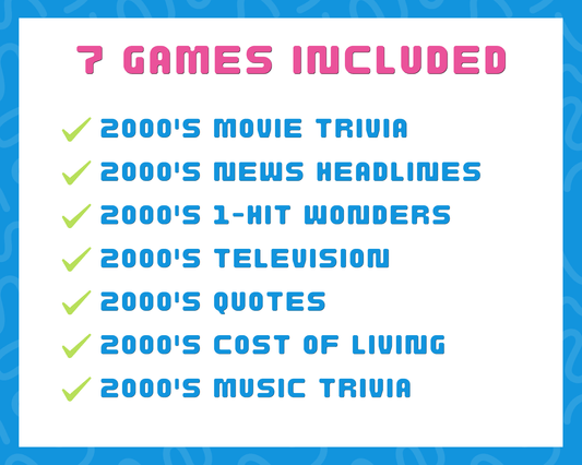Hella Good 2000's Trivia Party Game Bundle