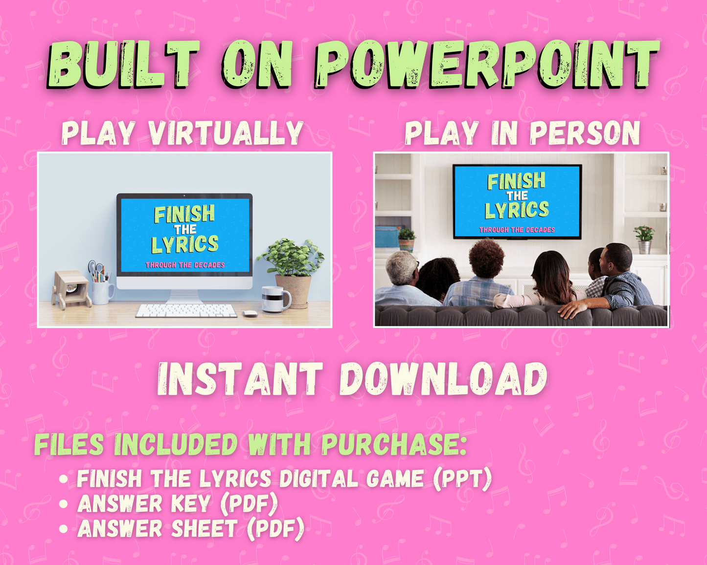 FINISH THE LYRICS DIGITAL PARTY GAME
