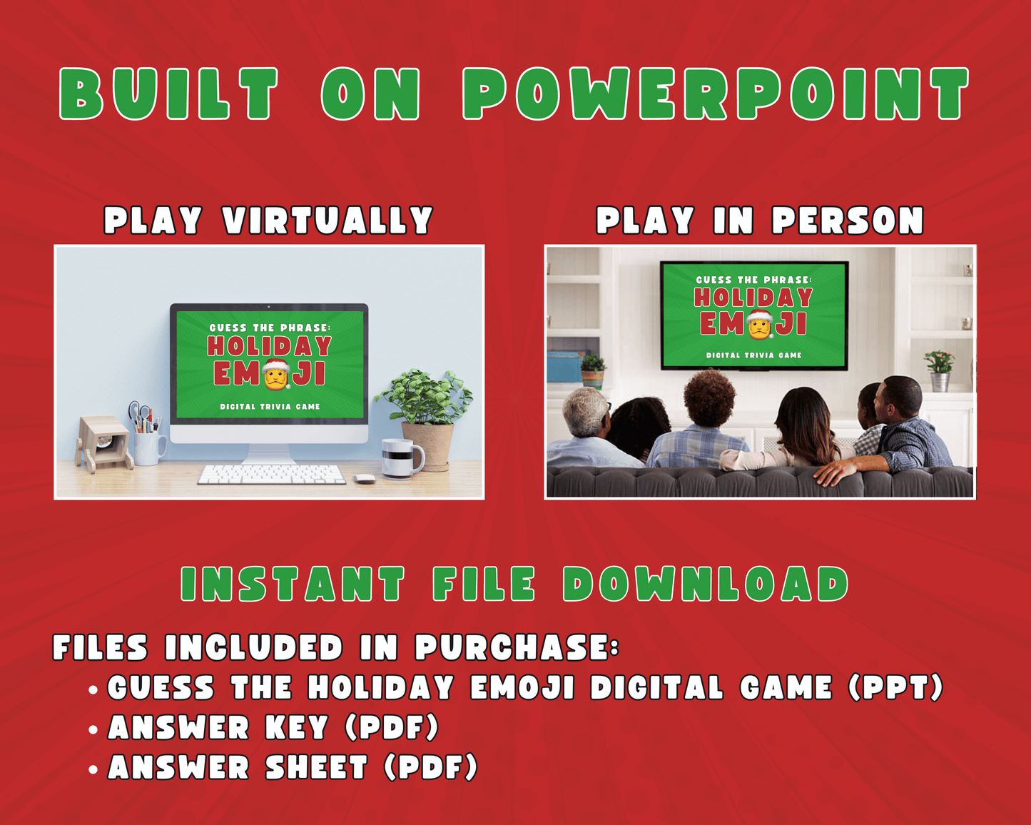 GUESS THE HOLIDAY EMOJI PHRASE DIGITAL GAME