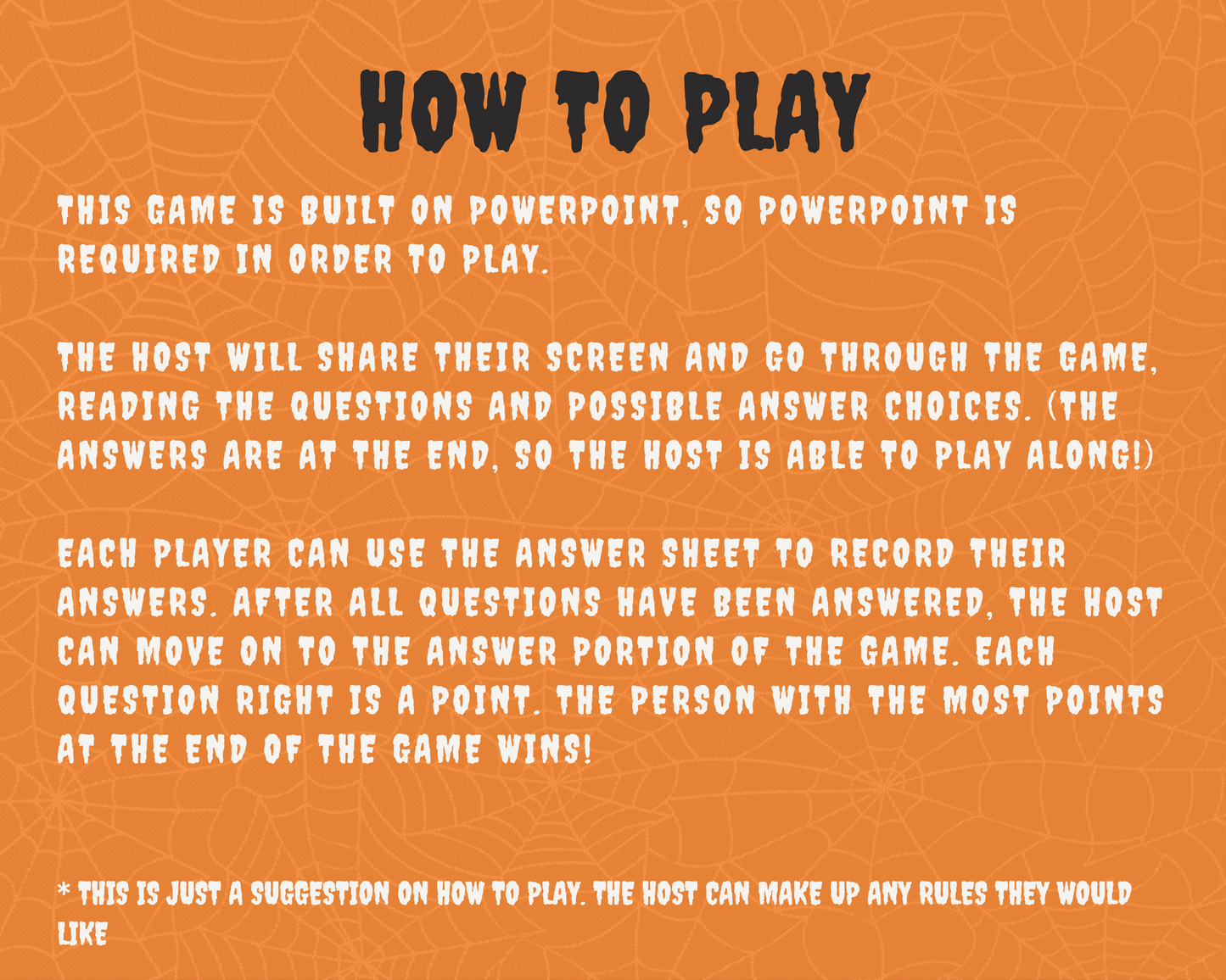 HALLOWEEN TRIVIA DIGITAL GAME