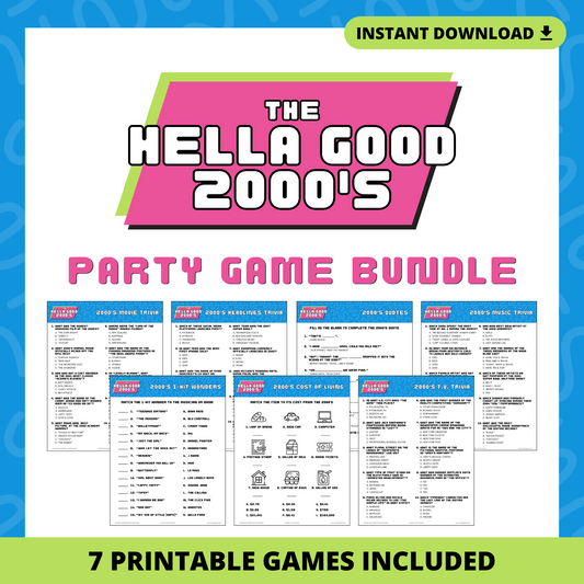 Hella Good 2000's Trivia Party Game Bundle