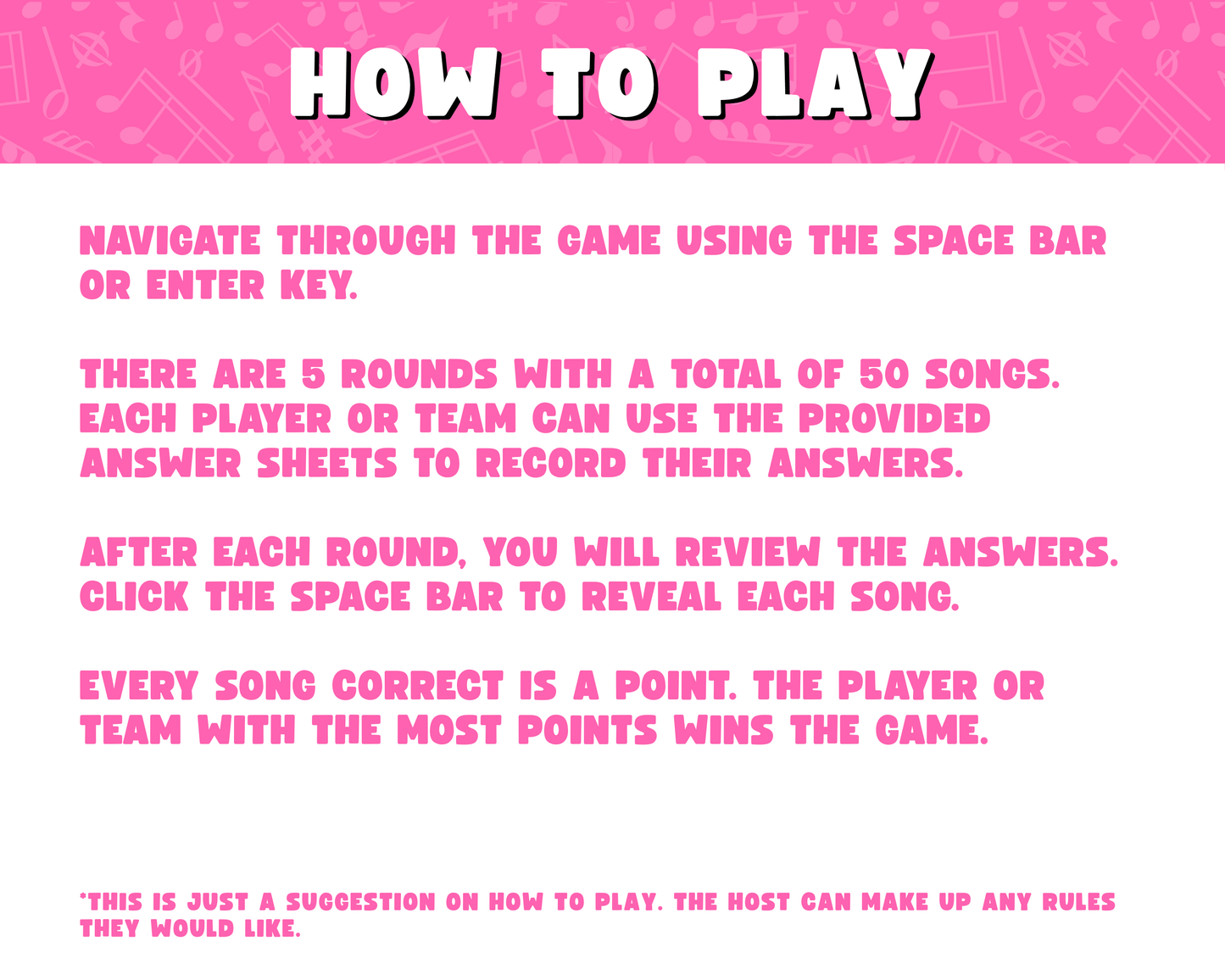 Name That 90's Tune Digital Trivia Game