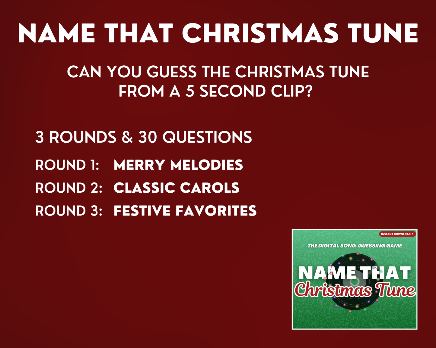 CHRISTMAS TRIVIA GAME BUNDLE PACK