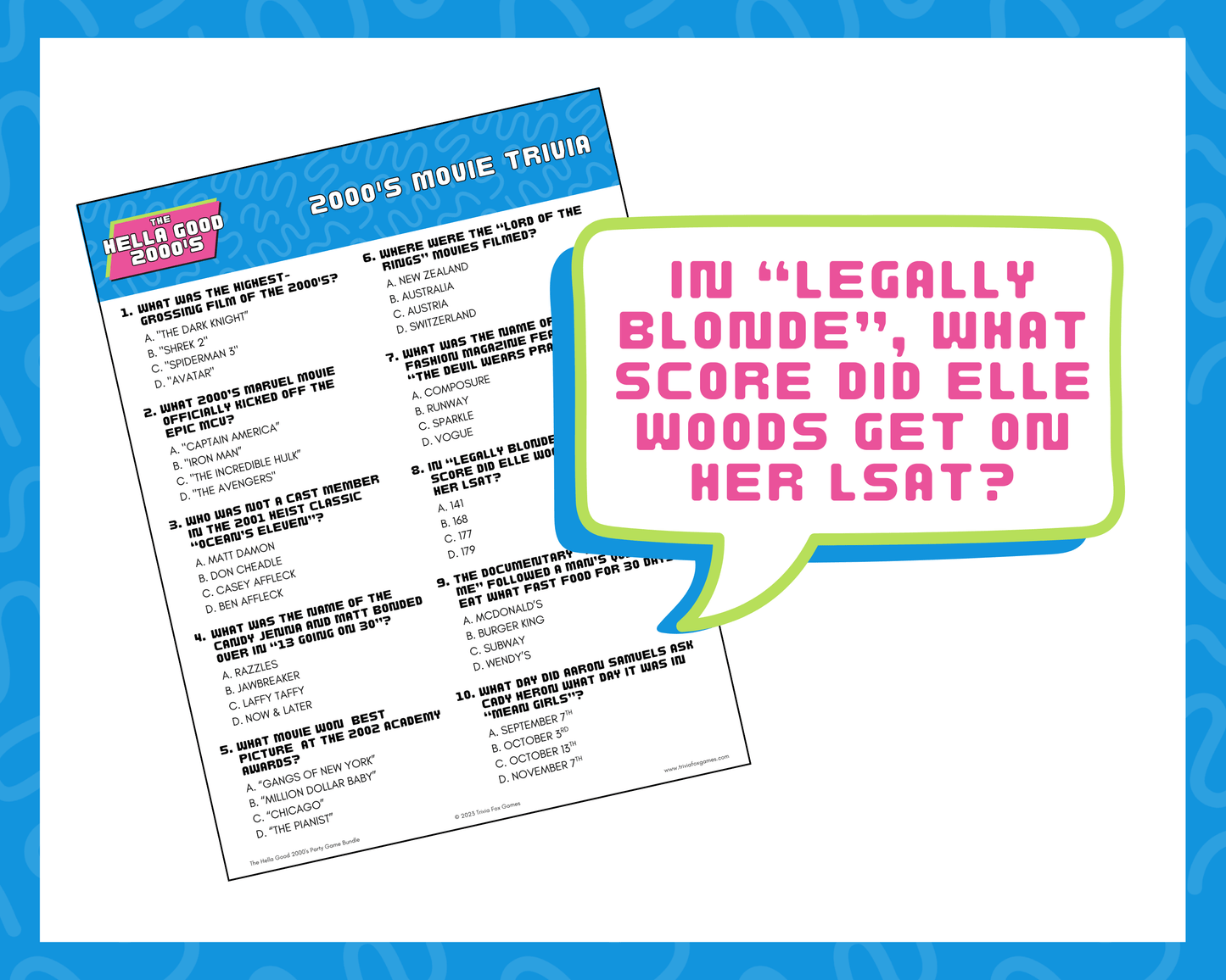 Hella Good 2000's Trivia Party Game Bundle