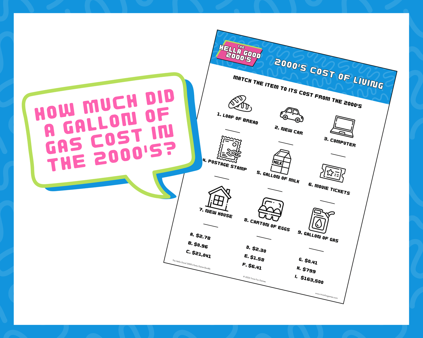 Hella Good 2000's Trivia Party Game Bundle