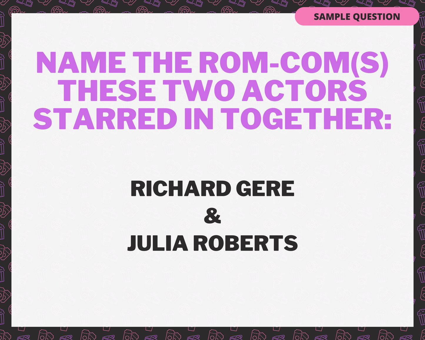 ROM-COM MOVIE TRIVIA PRINTABLE GAME