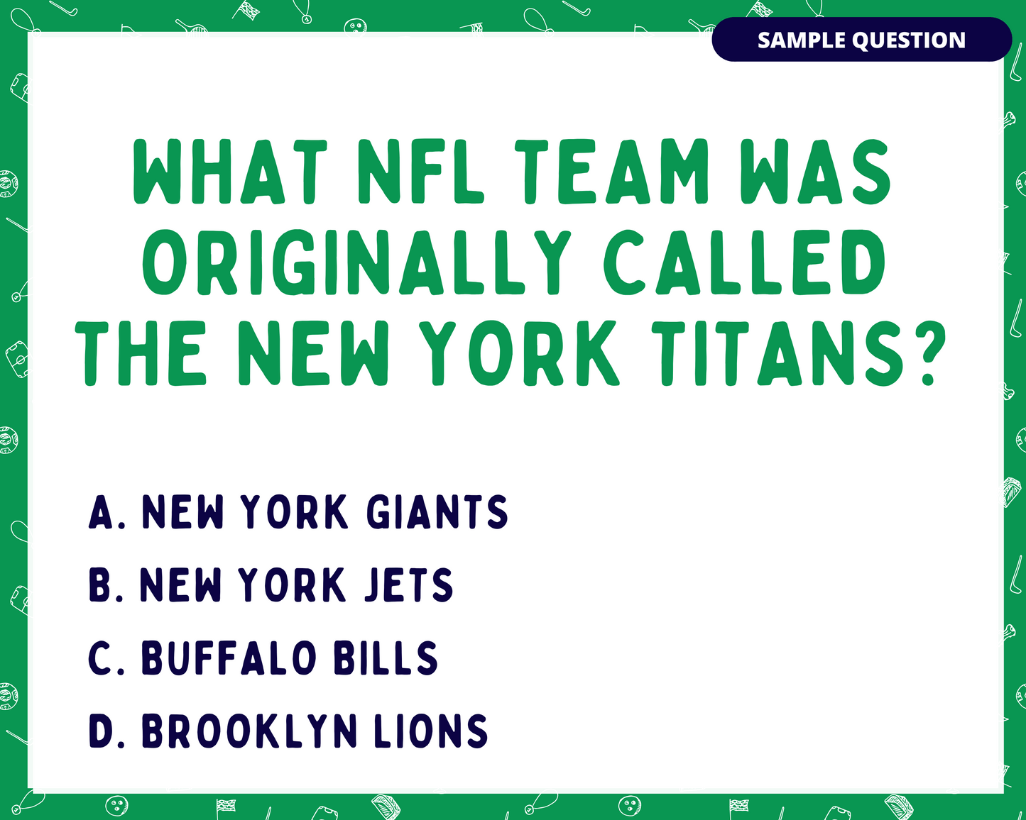 SPORTS TRIVIA Printable Game