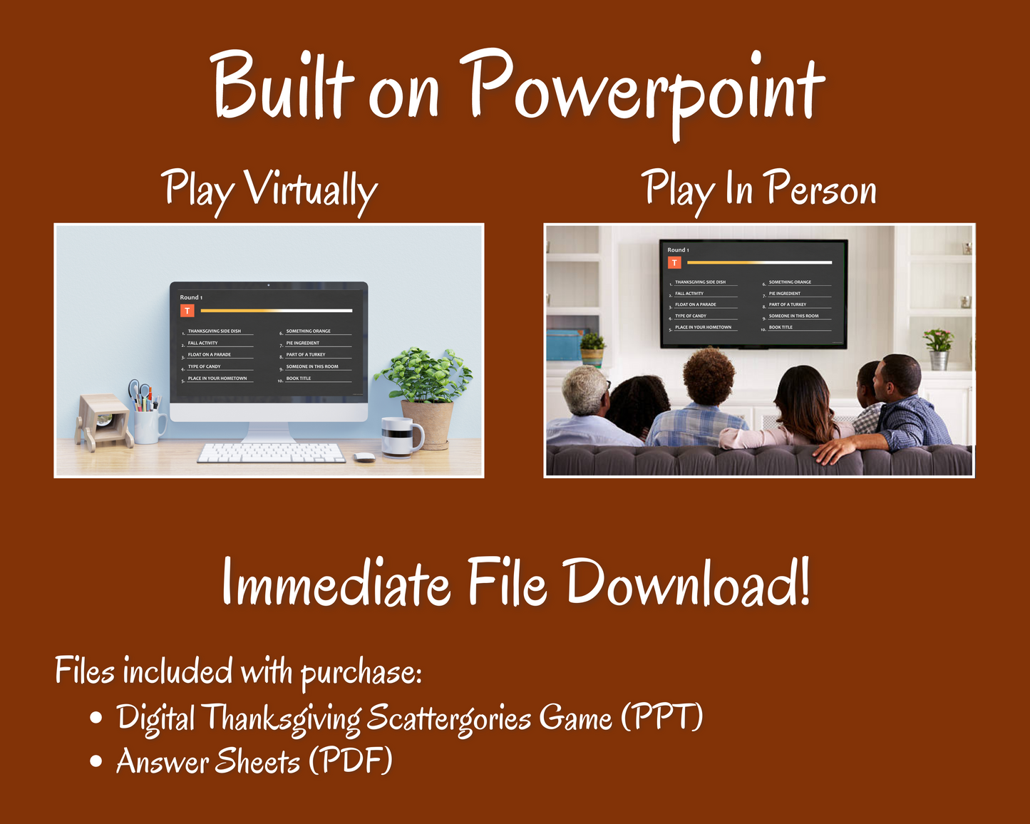 THANKSGIVING SCATTERGORIES DIGITAL GAME