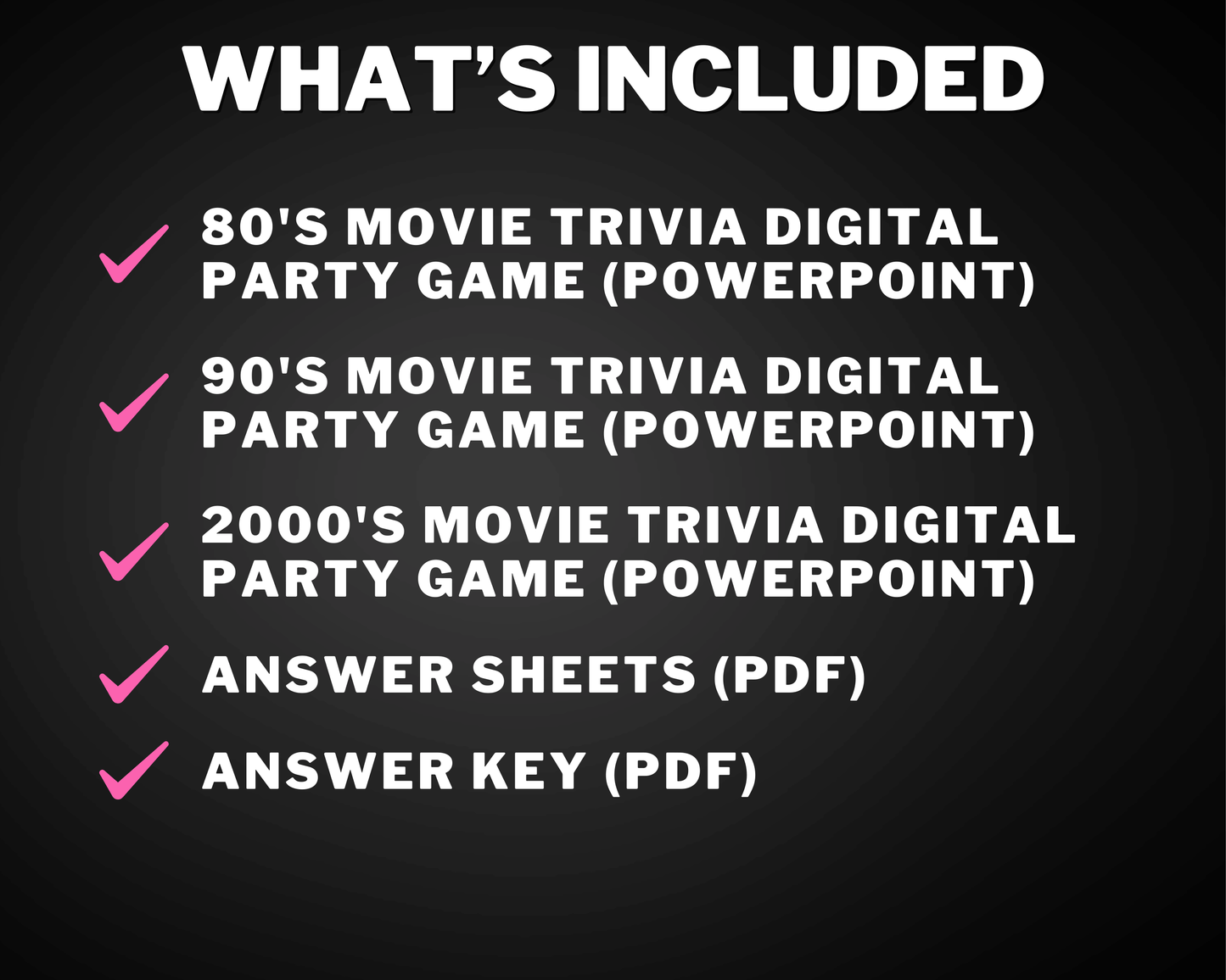 Movie Trivia Digital Game Bundle - Decade Edition