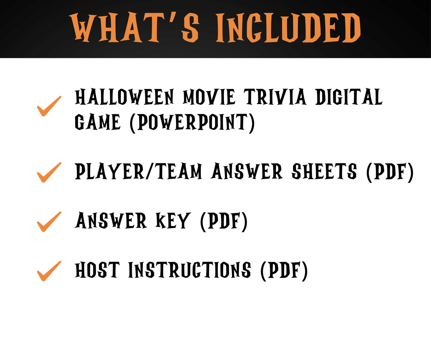 Halloween Movie Trivia Digital Game
