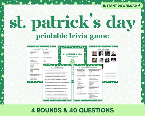 ST. PATRICK'S DAY TRIVIA PRINTABLE GAME