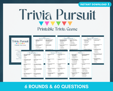 TRIVIA PURSUIT PRINTABLE GAME