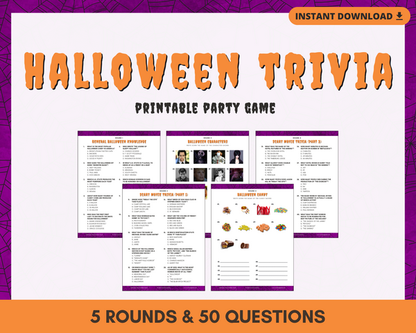 HALLOWEEN TRIVIA PRINTABLE GAME