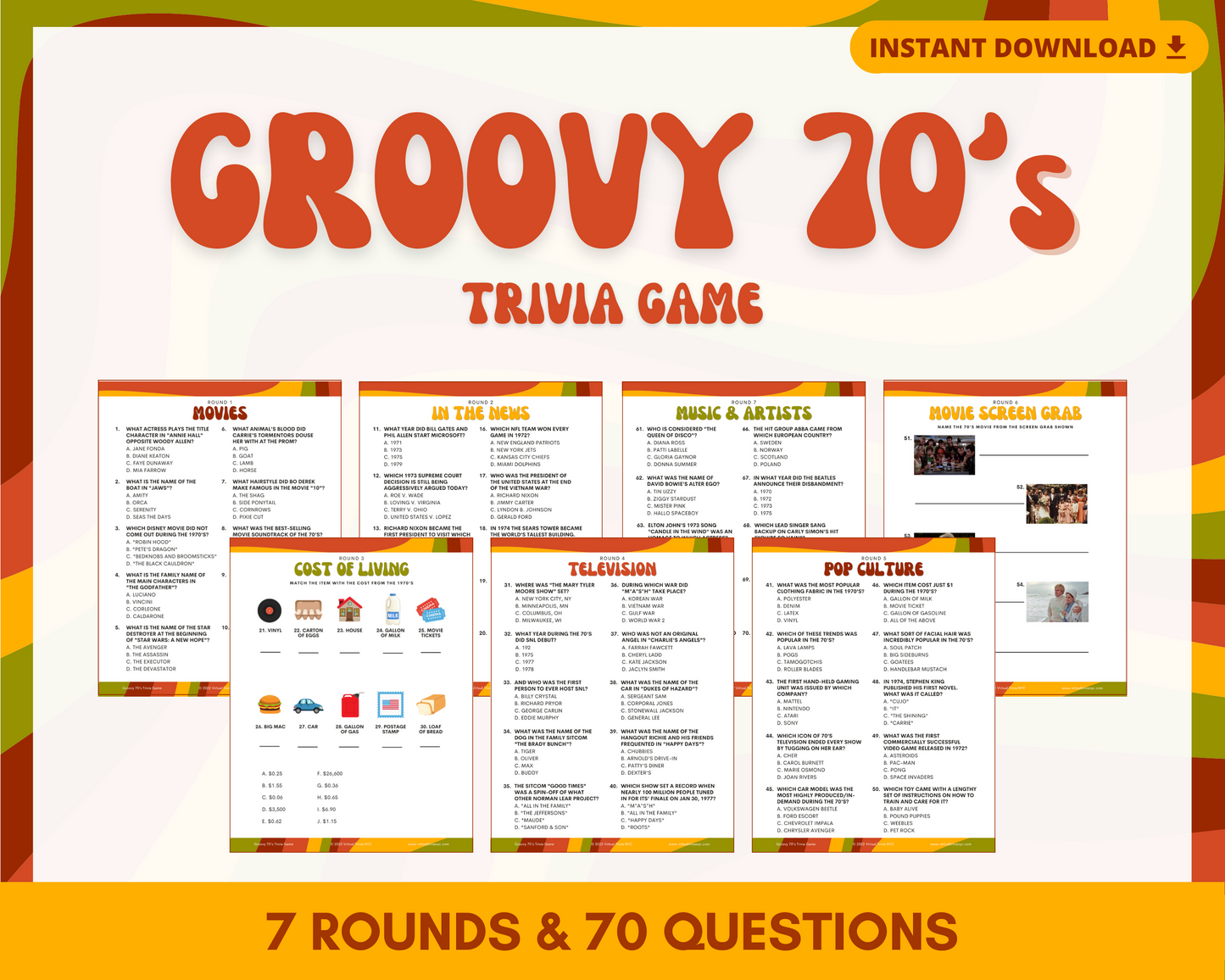 groovy-70-s-printable-trivia-game-trivia-fox-games for Free Printable 1970 S Trivia Questions And Answers Printable GROOVY 70'S PRINTABLE TRIVIA GAME – Trivia Fox Games for Free Printable 1970 S Trivia Questions And Answers Printable