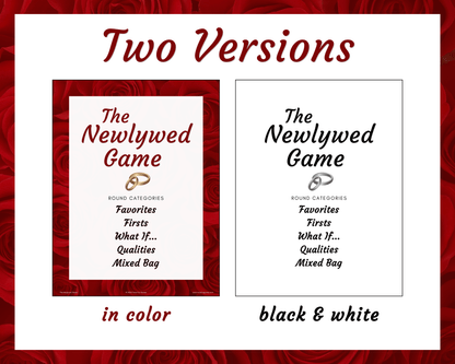 The Printable Newlywed Game