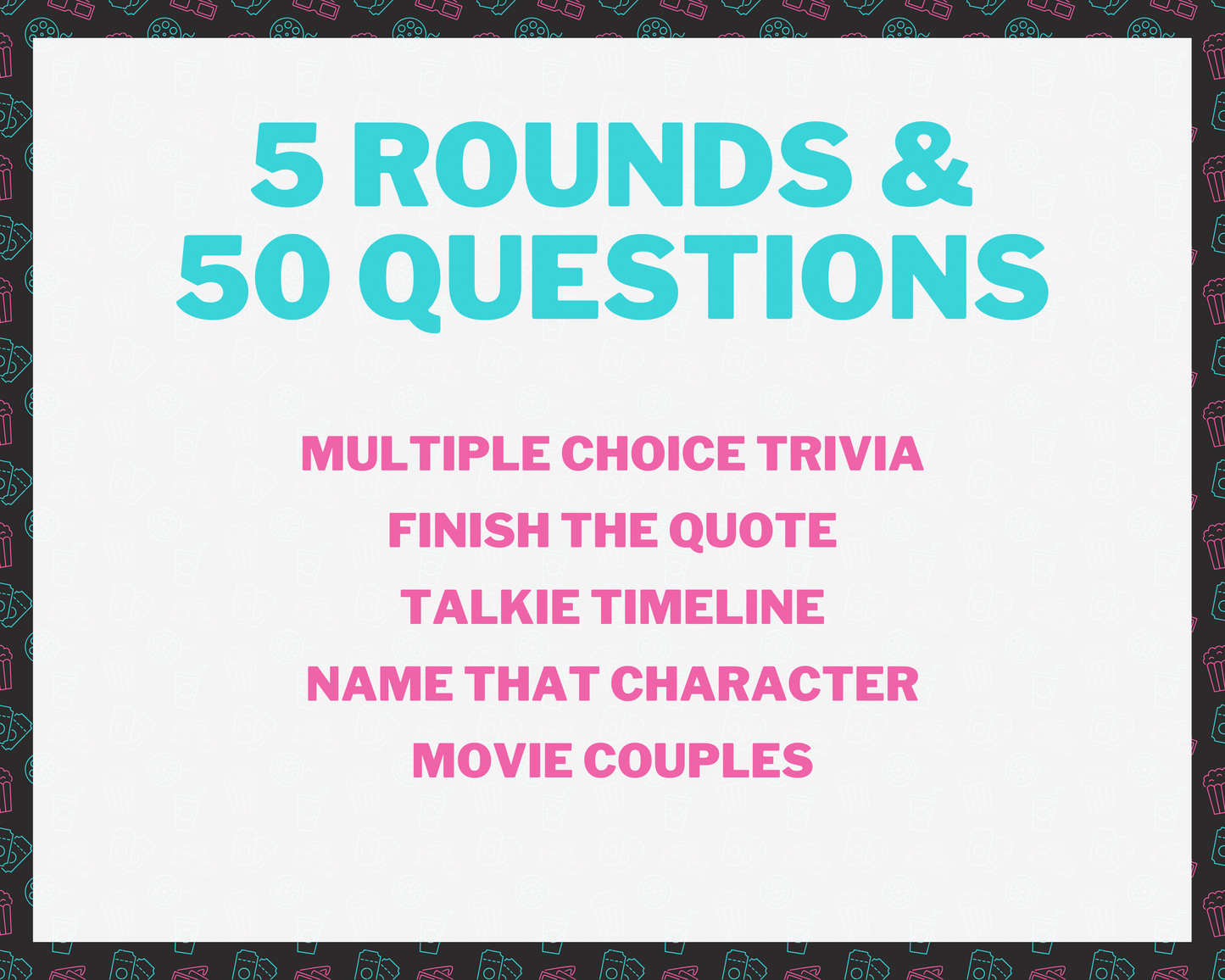 90's Movie Trivia Printable Game