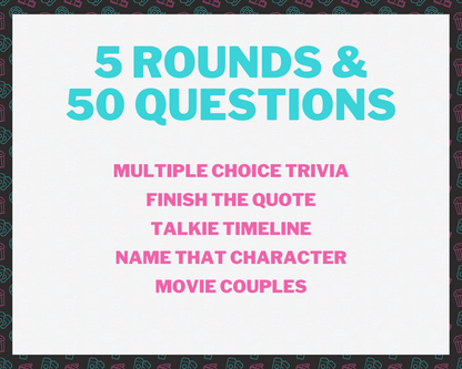 90's Movie Trivia Printable Game