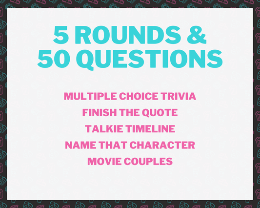 90's Movie Trivia Printable Game