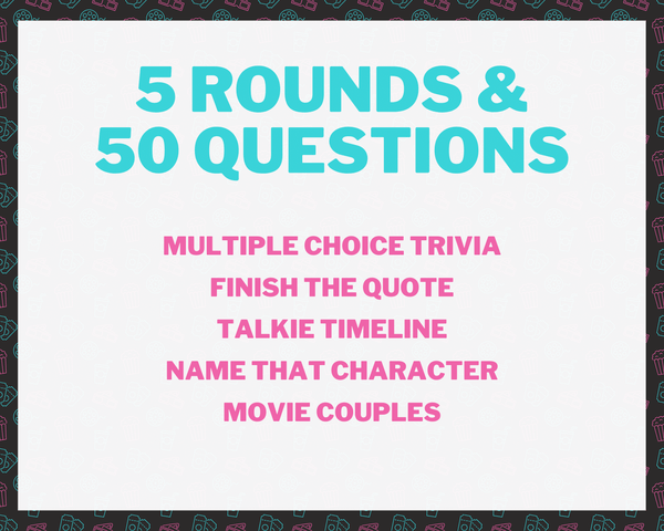 90's Movie Trivia Printable Game