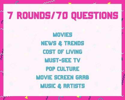 TOTALLY 90'S PRINTABLE TRIVIA GAME