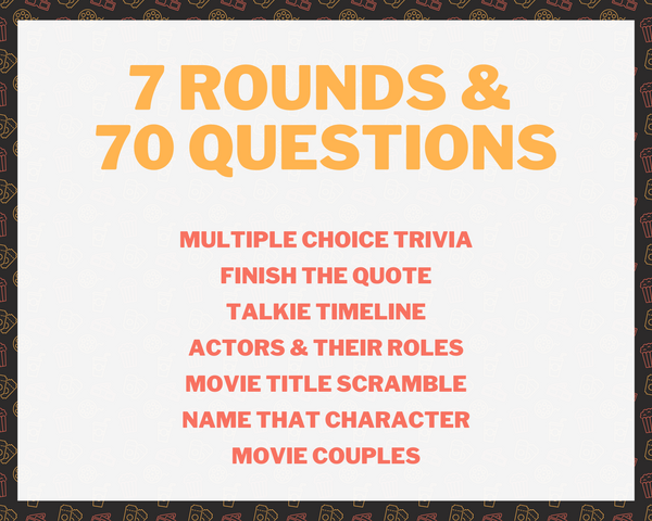 MOVIE TRIVIA PRINTABLE GAME (VOL 1)