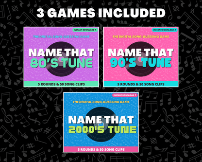 Name That Tune Digital Game Bundle - Decade Edition