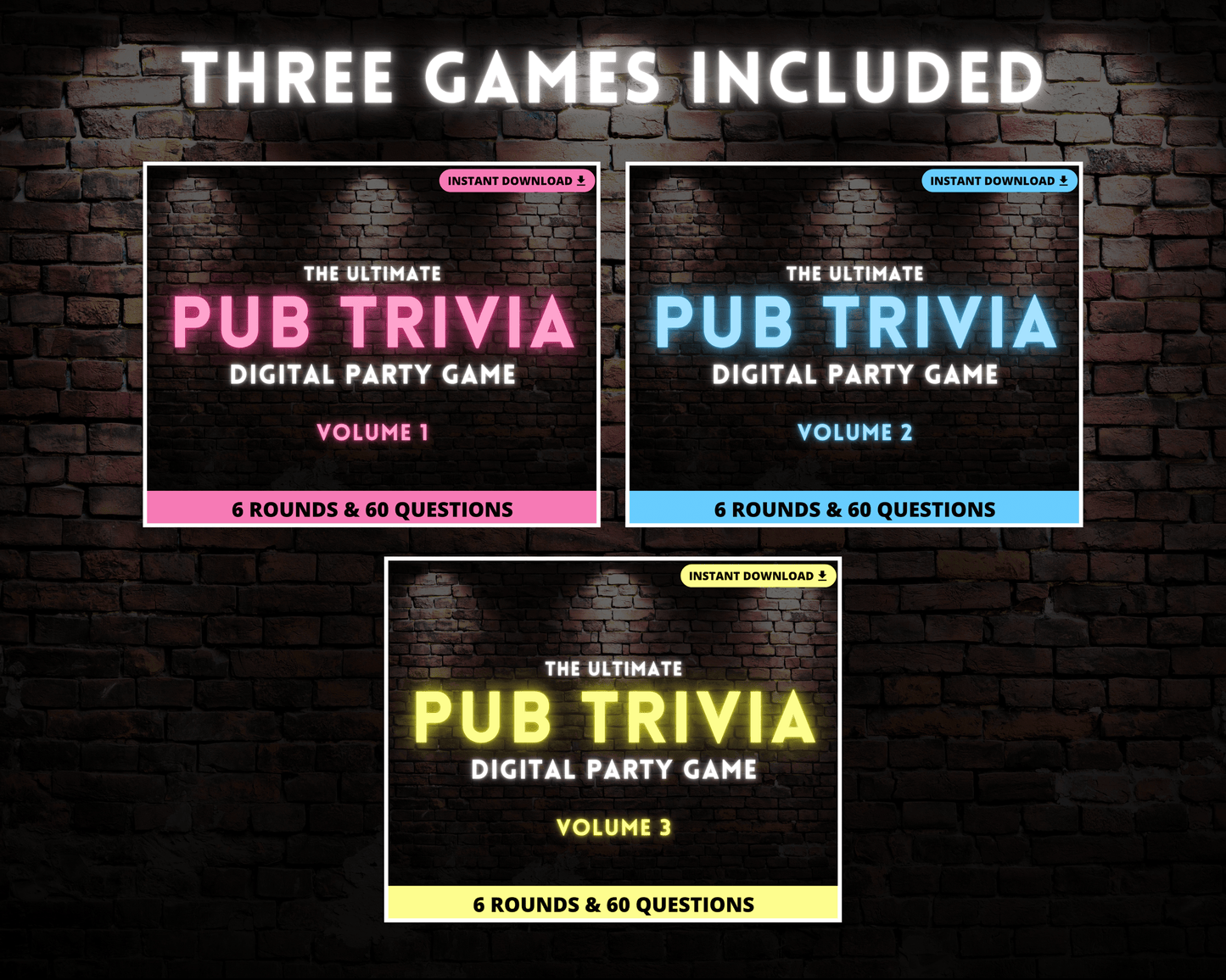 Pub Trivia Digital Game Bundle (Volumes 1-3)