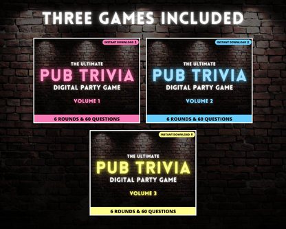 Pub Trivia Digital Game Bundle (Volumes 1-3)