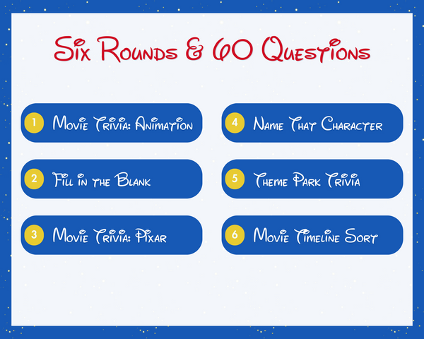 DISNEY TRIVIA PRINTABLE GAME