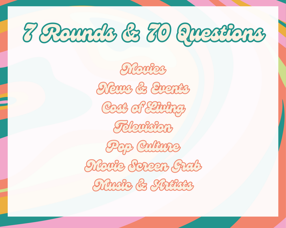 SWINGING 60'S PRINTABLE TRIVIA GAME – Trivia Fox Games