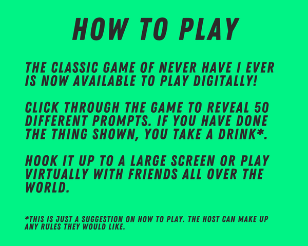 NEVER HAVE I EVER... DIGITAL PARTY GAME