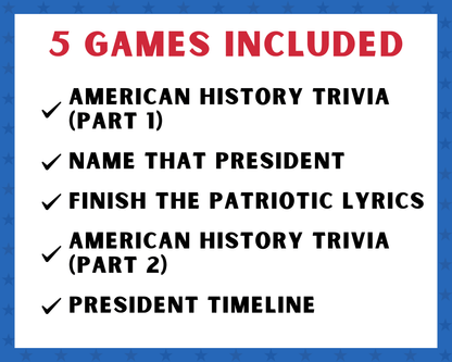 American Trivia Party Game Bundle