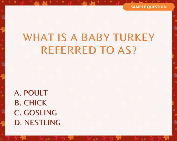 THANKSGIVING TRIVIA PRINTABLE GAME