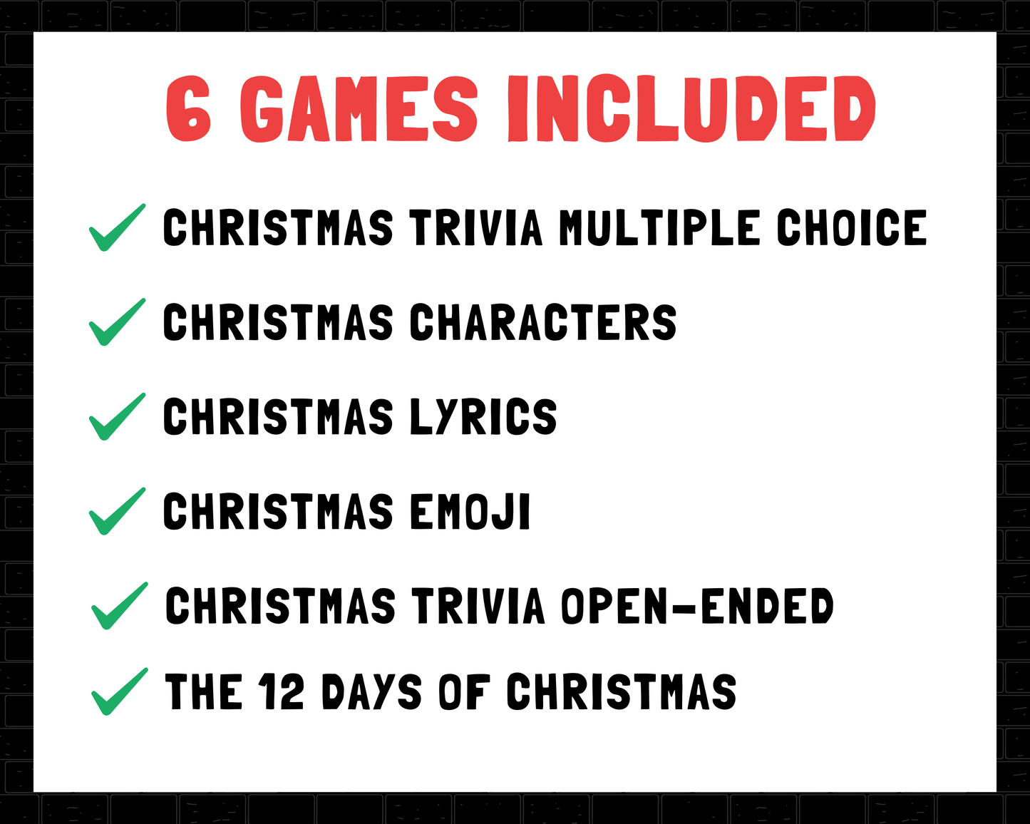 Christmas Trivia Printable Game Bundle