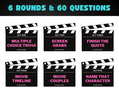 90's Movie Trivia Digital Game