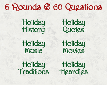 Holiday Trivia Digital Party Game