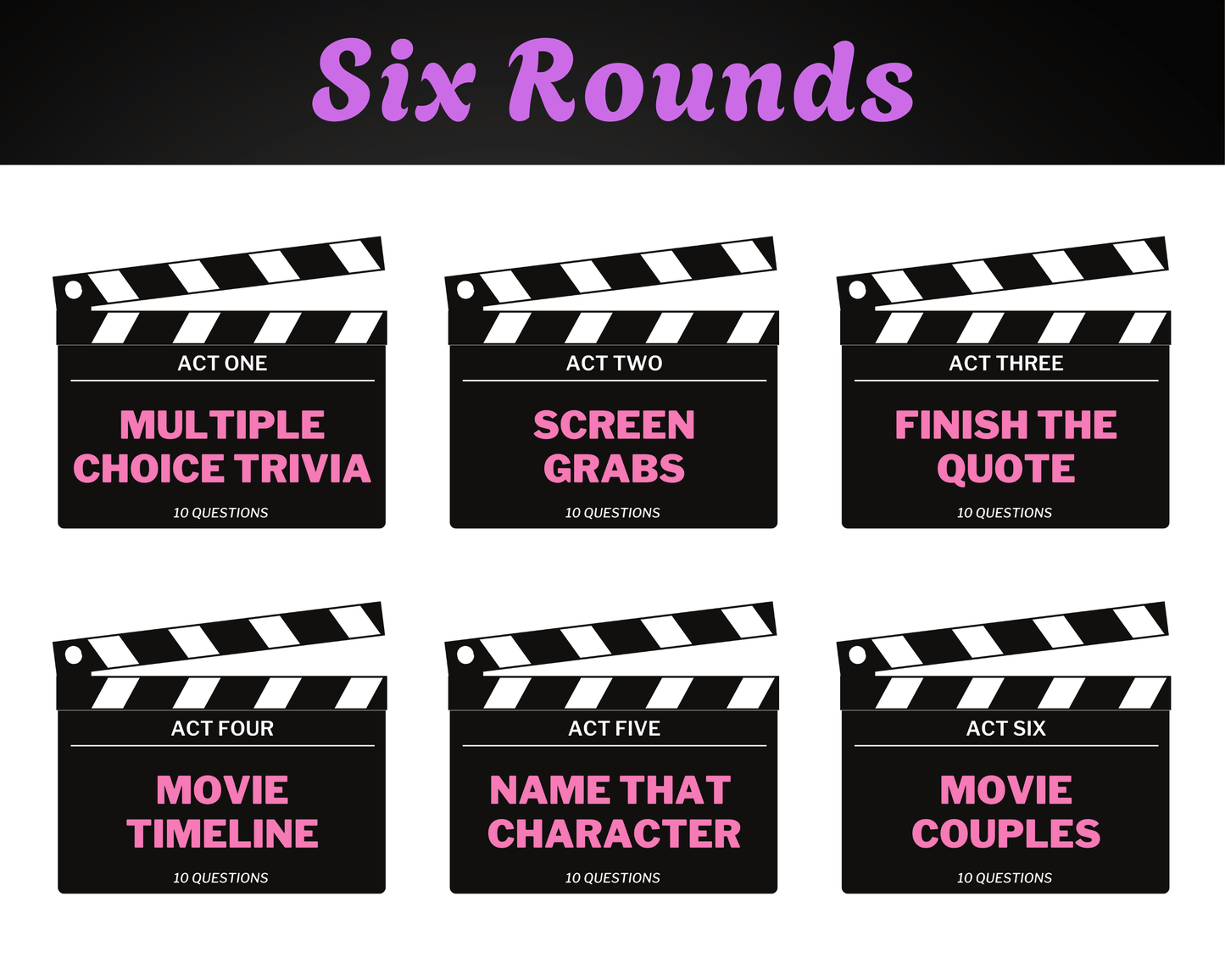Rom-Com Movie Trivia Digital Game