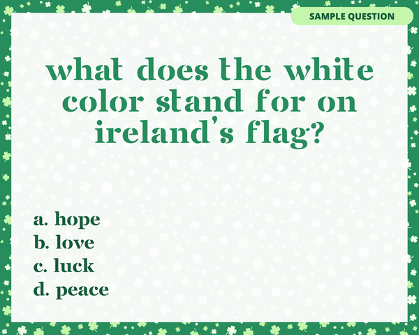 ST. PATRICK'S DAY TRIVIA PRINTABLE GAME