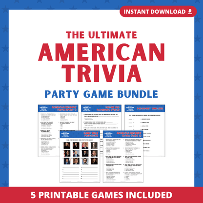 American Trivia Party Game Bundle