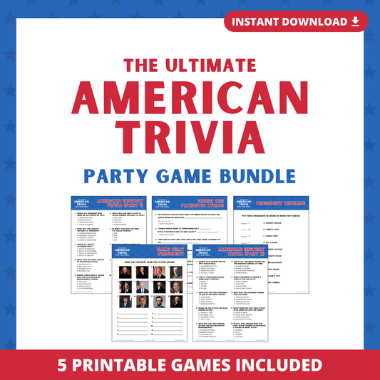 American Trivia Party Game Bundle