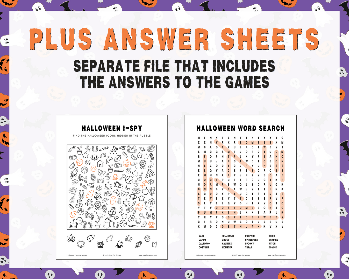 KIDS HALLOWEEN PRINTABLE GAMES