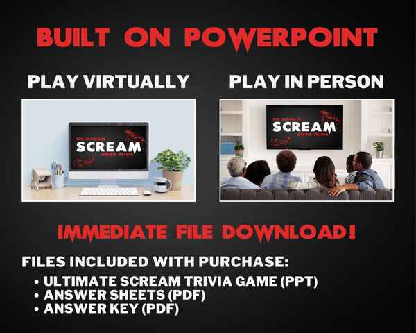 SCREAM MOVIE TRIVIA DIGITAL GAME