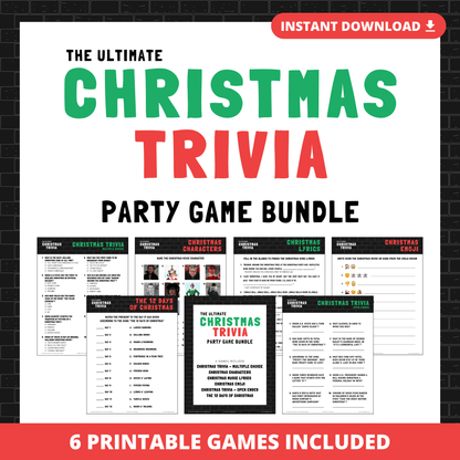 Christmas Trivia Printable Game Bundle