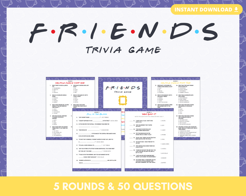 FRIENDS PRINTABLE TRIVIA GAME