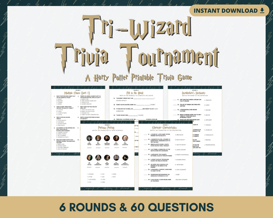 HARRY POTTER TRIVIA PRINTABLE GAME